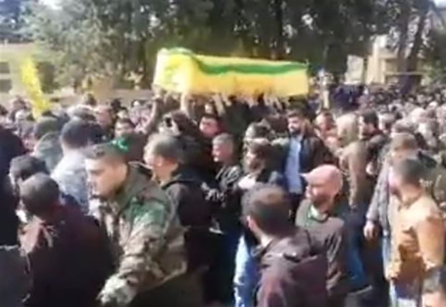 بالفيديو: حزب الله يشيّع شهيدًا في البقاع الاوسط