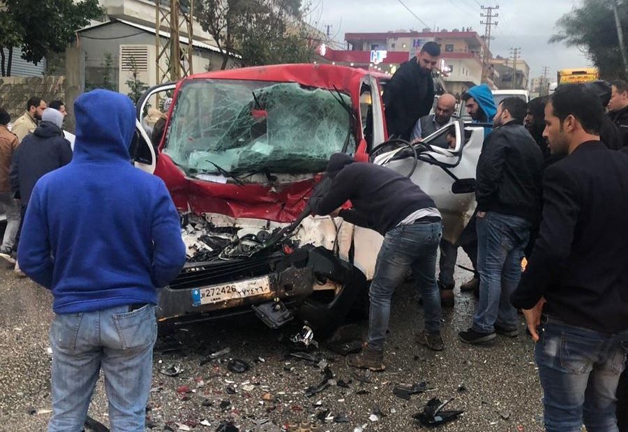 بالصور: حادث سير في المصيلح..بداية صعبة للعام 2019