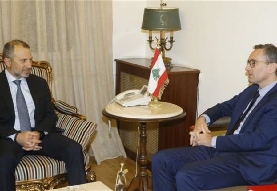 الأوضاع المحلية والاقليمية بين باسيل ولوشوفالييه الأوضاع المحلية والاقليمية بين باسيل ولوشوفالييه