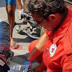 بالصورة: جريح بحادث سير في صور