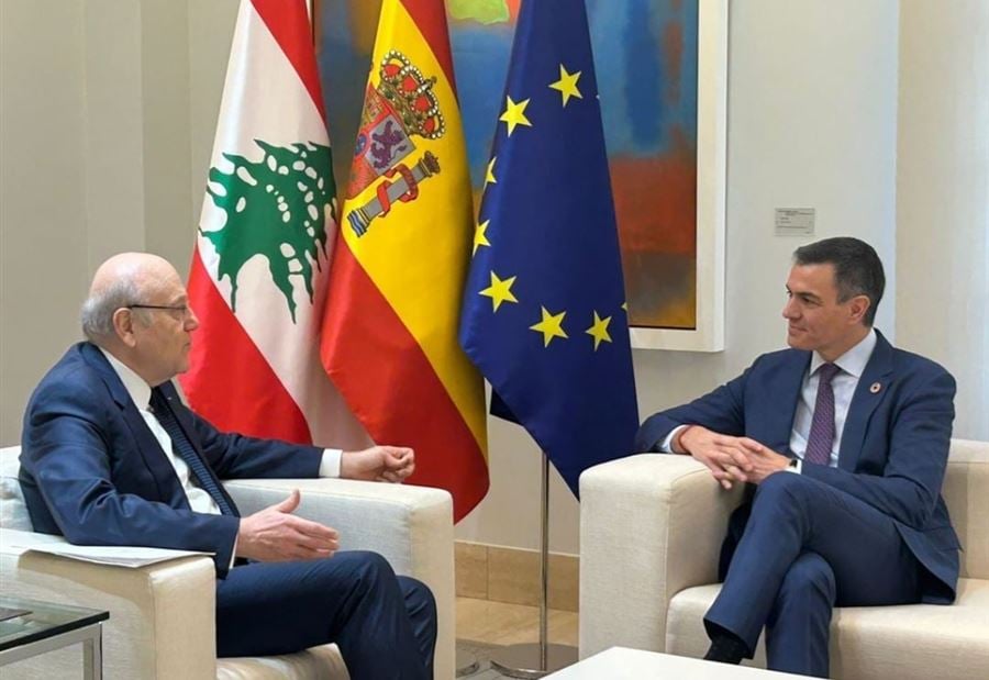 من مدريد... ميقاتي يشيد بالدور الإسباني في لبنان