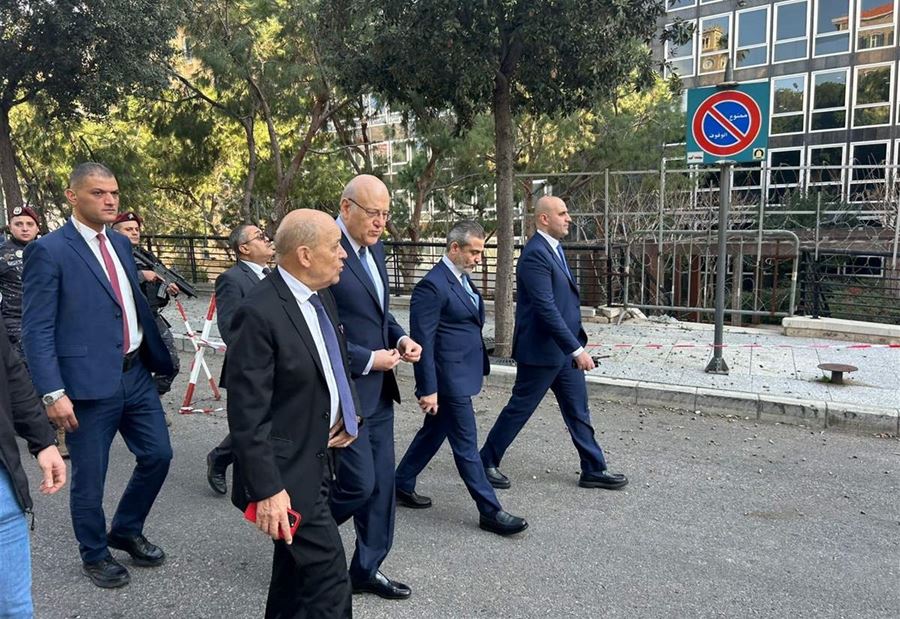 بعد اجتماعهما... ميقاتي ولودريان يصلان إلى مجلس النواب