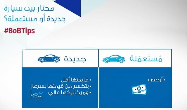 محتار بين سيّارة جديدة أو مستعملة؟