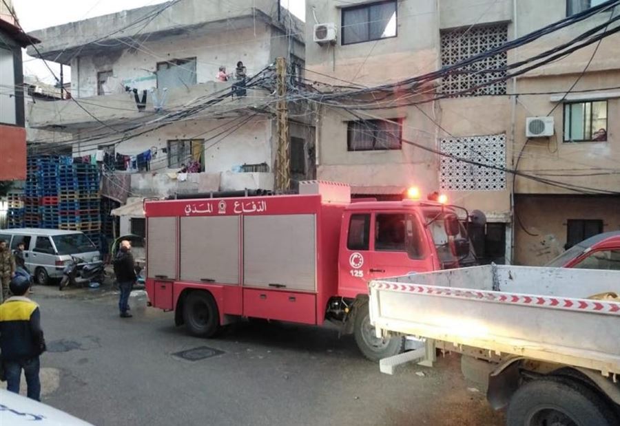 بالصور: مصاب بحريق داخل شقة في برج البراجنة 