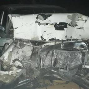 جريحان في حادث سير على جسر بخعون