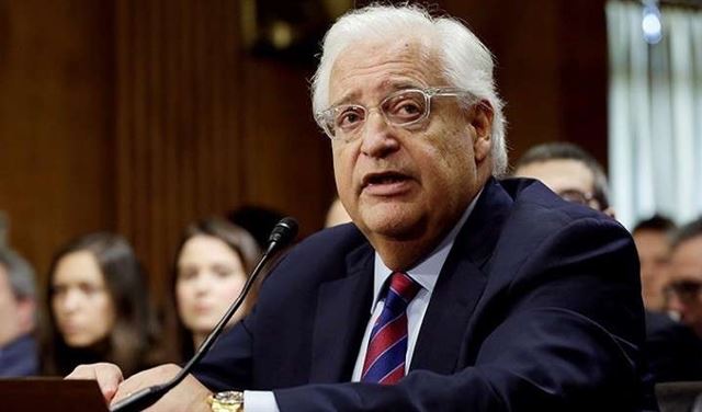 فريدمان يحذر الفلسطينيين من رفض خطة ترامب للسلام فريدمان يحذر الفلسطينيين من رفض خطة ترامب للسلام