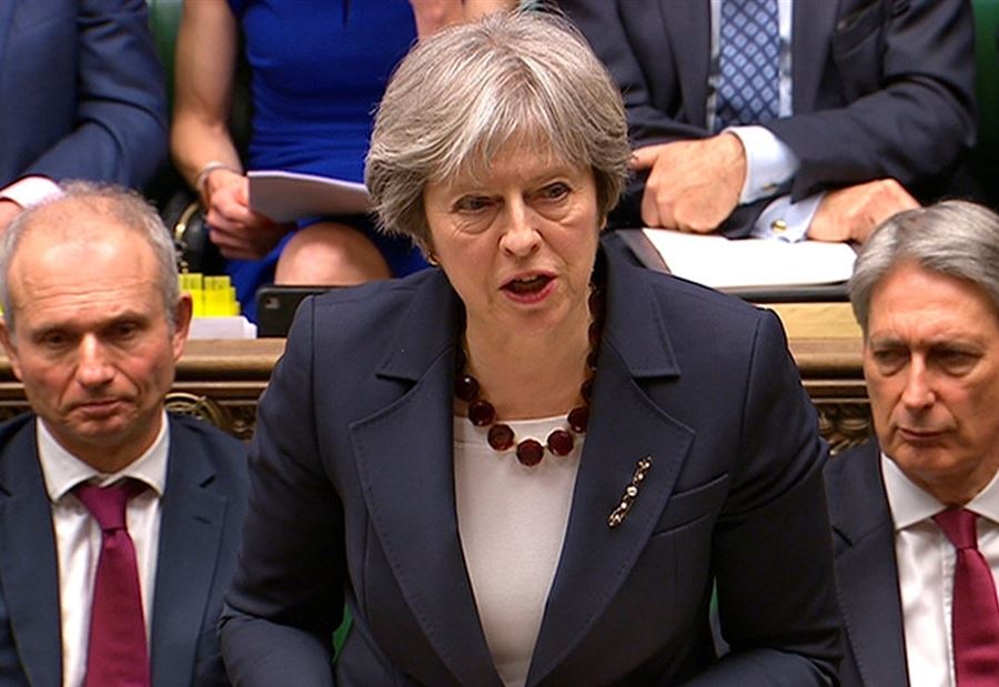 ماي تحذر البرلمان البريطاني وتطرح 4 خيارات بشأن "البريكست" ماي تحذر البرلمان البريطاني وتطرح 4 خيارات بشأن "البريكست"