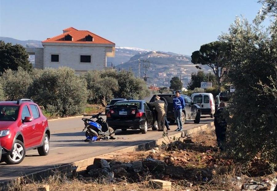 بالصورة: جريح إثر حادث في الكورة
