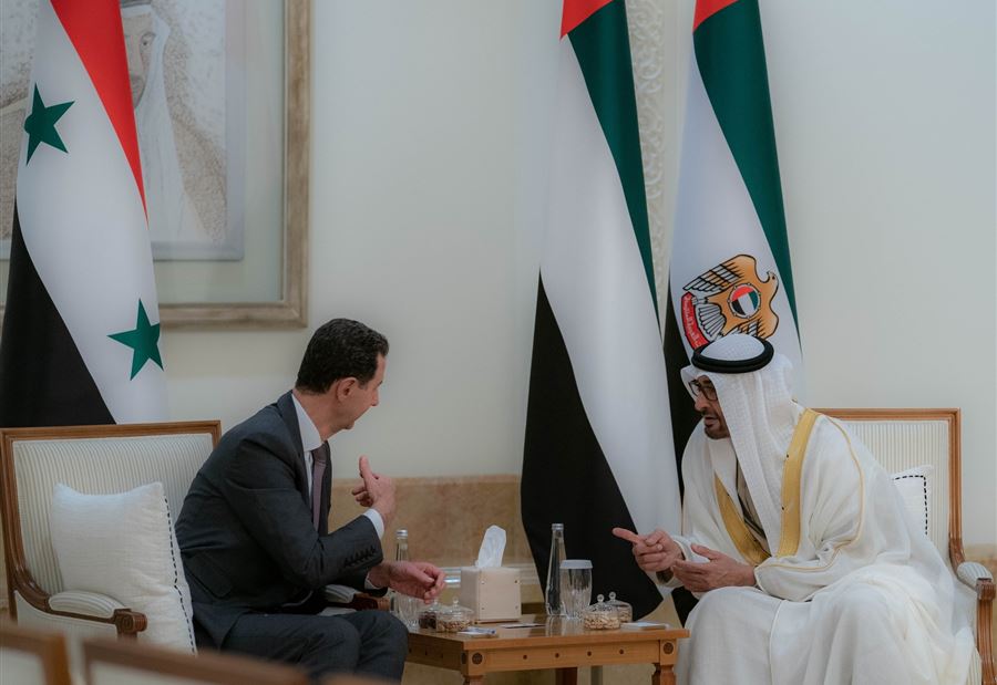 بن زايد خلال استقباله الأسد: حان وقت "عودة سوريا"