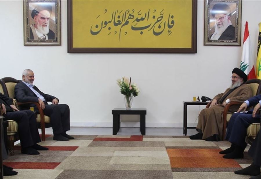 "صورة تساوي أكثر من ألف كلمة"... استياء إسرائيلي من لقاء نصرالله - هنية!