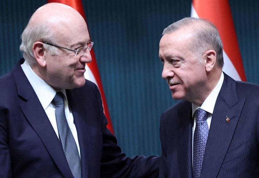 أردوغان وميقاتي: مستعدون لمواجهة محاولات زعزعة استقرار المنطقة