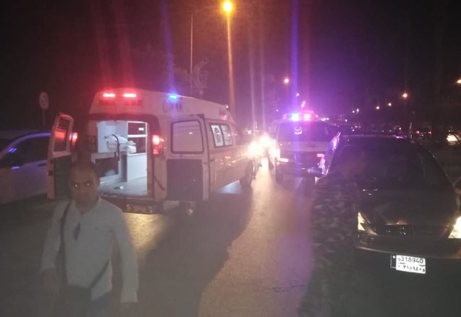 بالصورة: جريحان بحادث صدم على طريق المطار