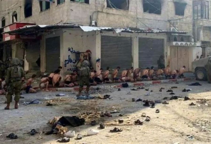 تبريرٌ إسرائيلي لمشاهد الفلسطينيين الذين تمت تعريتهم من ملابسهم