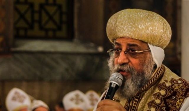 أولى صور البابا تواضروس بعد وقوع التفجير 