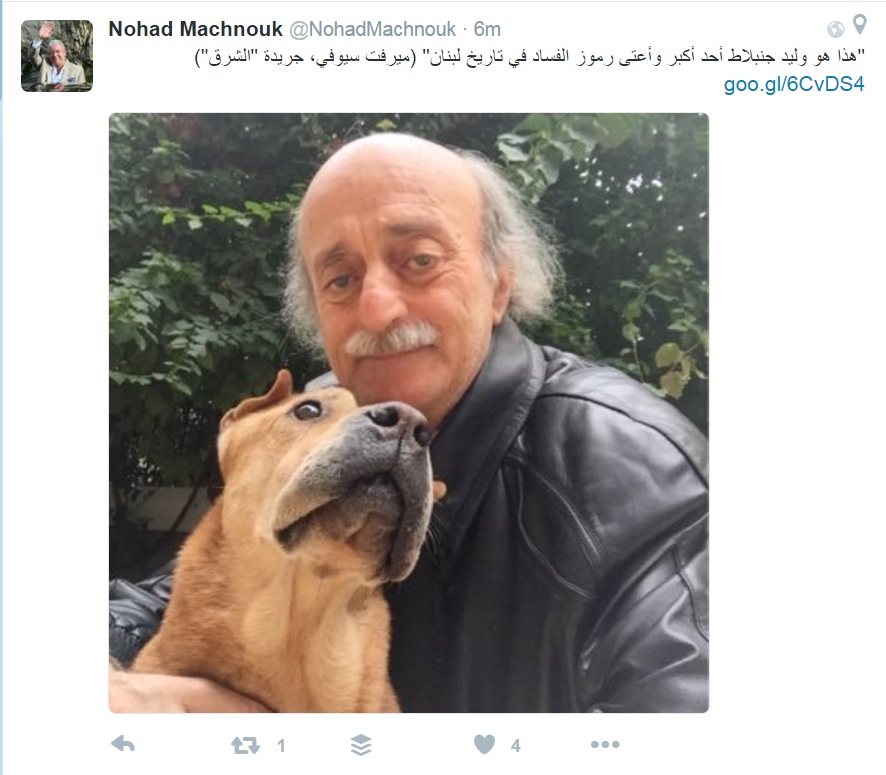 المشنوق: "هذا هو وليد جنبلاط أكبر رموز الفساد"