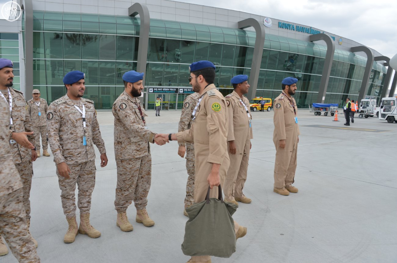 بالصور.. وصول قوات جوية سعودية إلى مطار كونيا التركي
