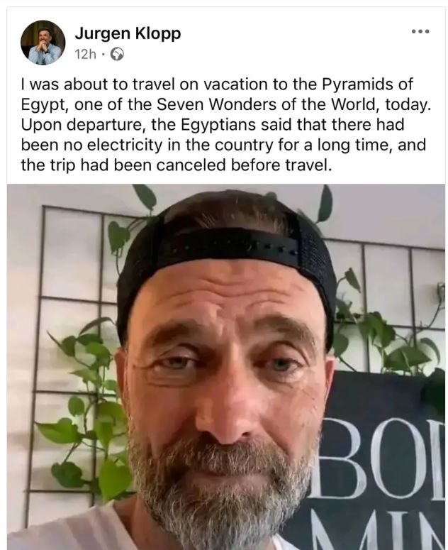 بسبب أزمة الكهرباء... مدير سابق لِليفربول يلغي سفره الى مصر!