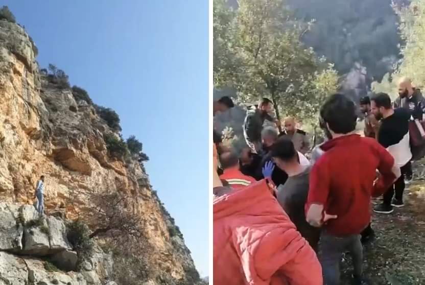 قتيل وجريح سقطا من مُنحدر شاهق - صورة