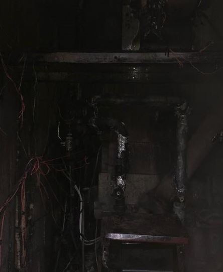 بالصور: حريق داخل جهاز للتدفئة في زحلة