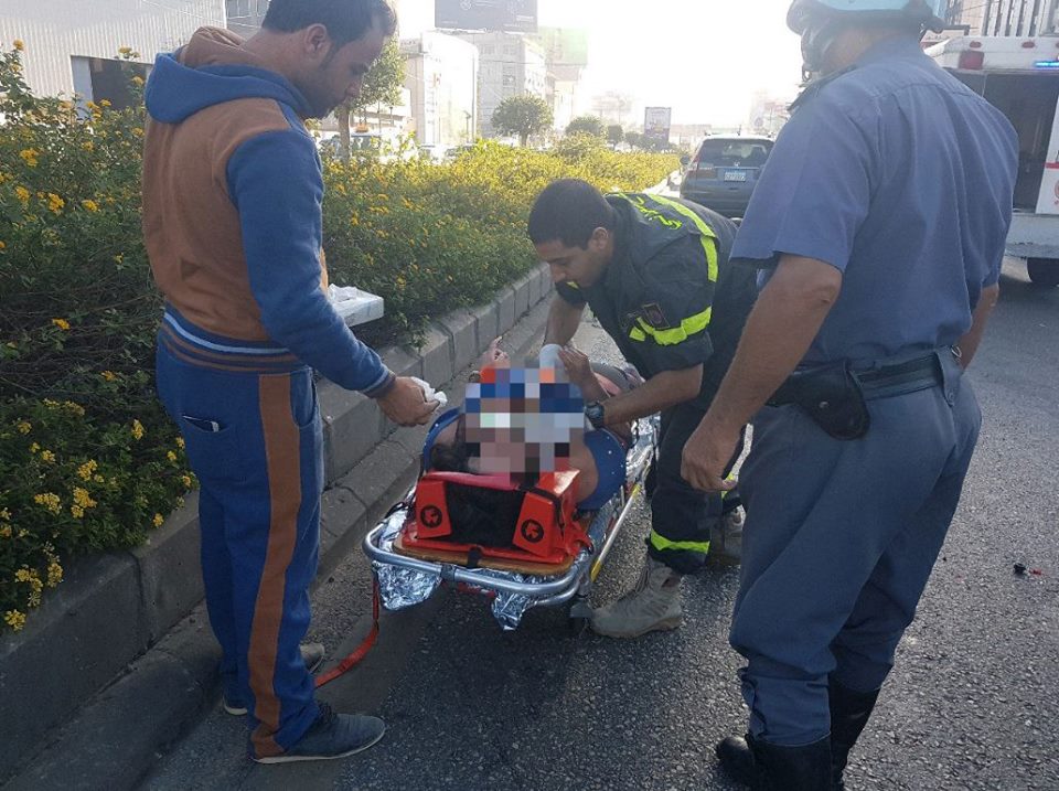 بالصور: جريحة اثر حادث سير في الدورة بالصور: جريحة اثر حادث سير في الدورة