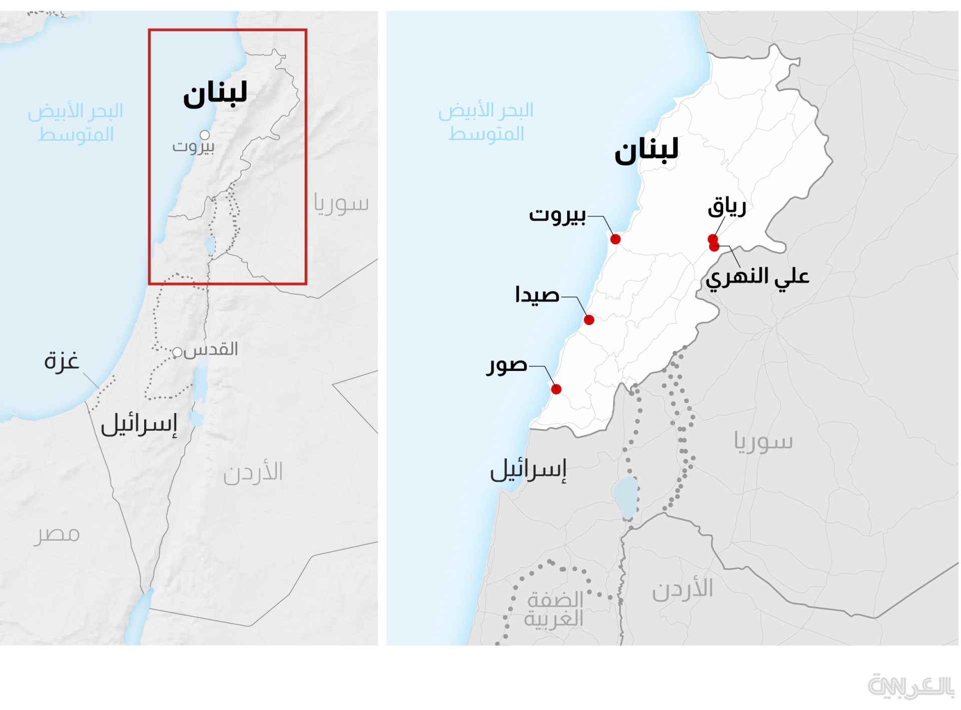 "هجومٌ ضخمٌ"... بالصورة: خريطة تظهر مناطق إنفجارات الـ"بيجر"