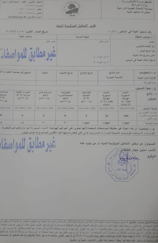 "براز بشري" في مياه حارة حريك