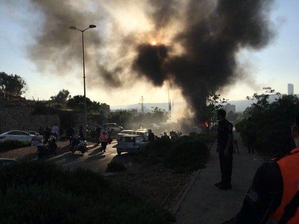 انفجار حافلة إسرائيلية في القدس