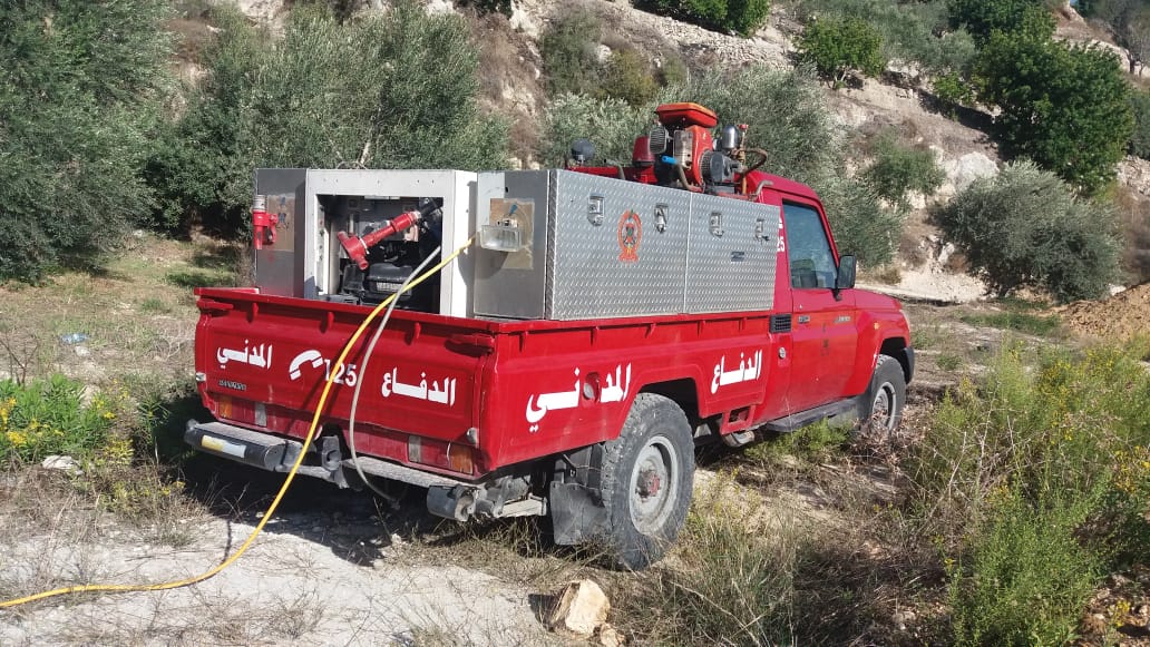 بالصور: حريق بستان في صور