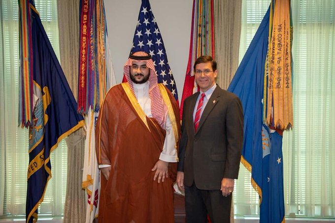بن سلمان يلتقي بومبيو واسبر في واشنطن 
