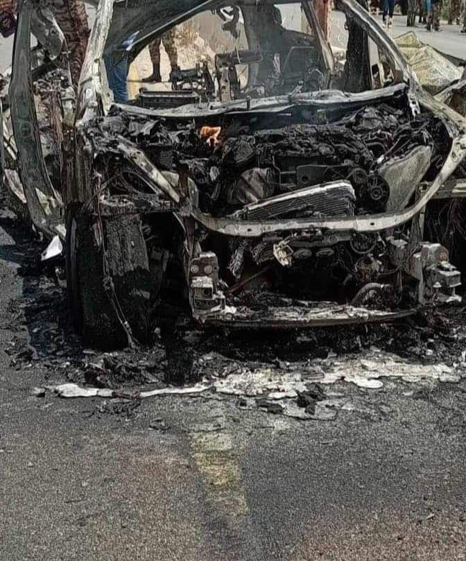 بالفيديو: استهداف سيارة على طريق عام دمشق- بيروت!