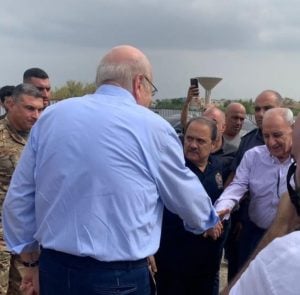 بالصور - بري وميقاتي ينطلقان إلى منصة الحفر للتنقيب عن النفط